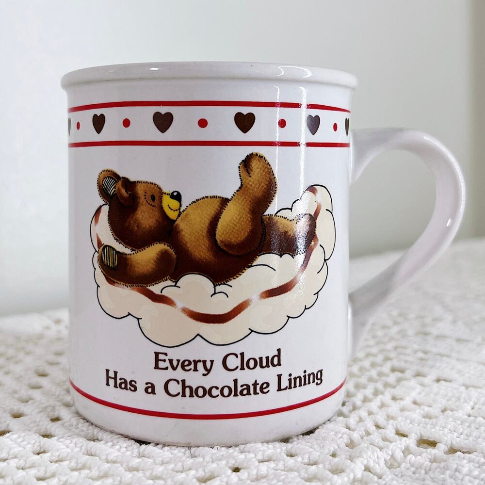 Vintage 1980s Heart Warming Cocoa Mug